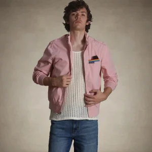 Best Members Only BOBBI Iconic Racer Jacket Light Pink