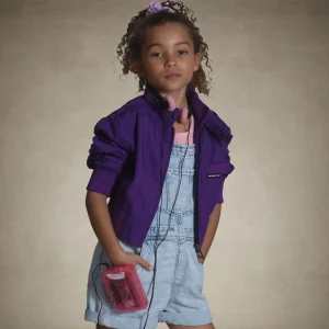 Clearance Members Only Girl's Racer Jacket Purple