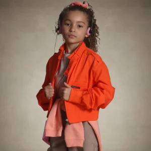 Fashion Members Only Girl's Racer Jacket Orange