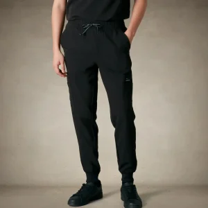 New Members Only London Jogger Scrub Pants Black