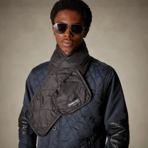 Outlet Members Only Quilted Scarf Black