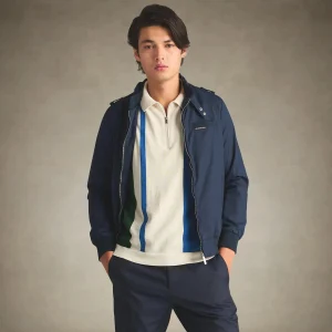 Online Members Only Men's Big & Tall Classic Iconic Racer Jacket Navy