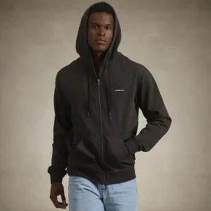 Clearance Members Only Men's Brooklyn Zip-Up Hoodie Charcoal