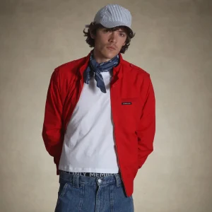 Best Members Only Men's Classic Iconic Racer Jacket Red