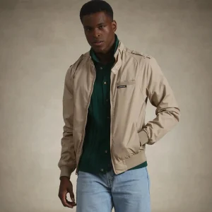Best Members Only Men's Classic Iconic Racer Jacket Khaki
