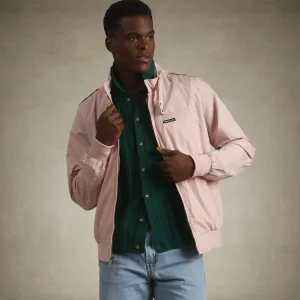 Hot Members Only Men's Classic Iconic Racer Jacket Light Pink