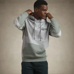 Clearance Members Only Men's Drew Colorblock Hooded Sweatshirt ASH