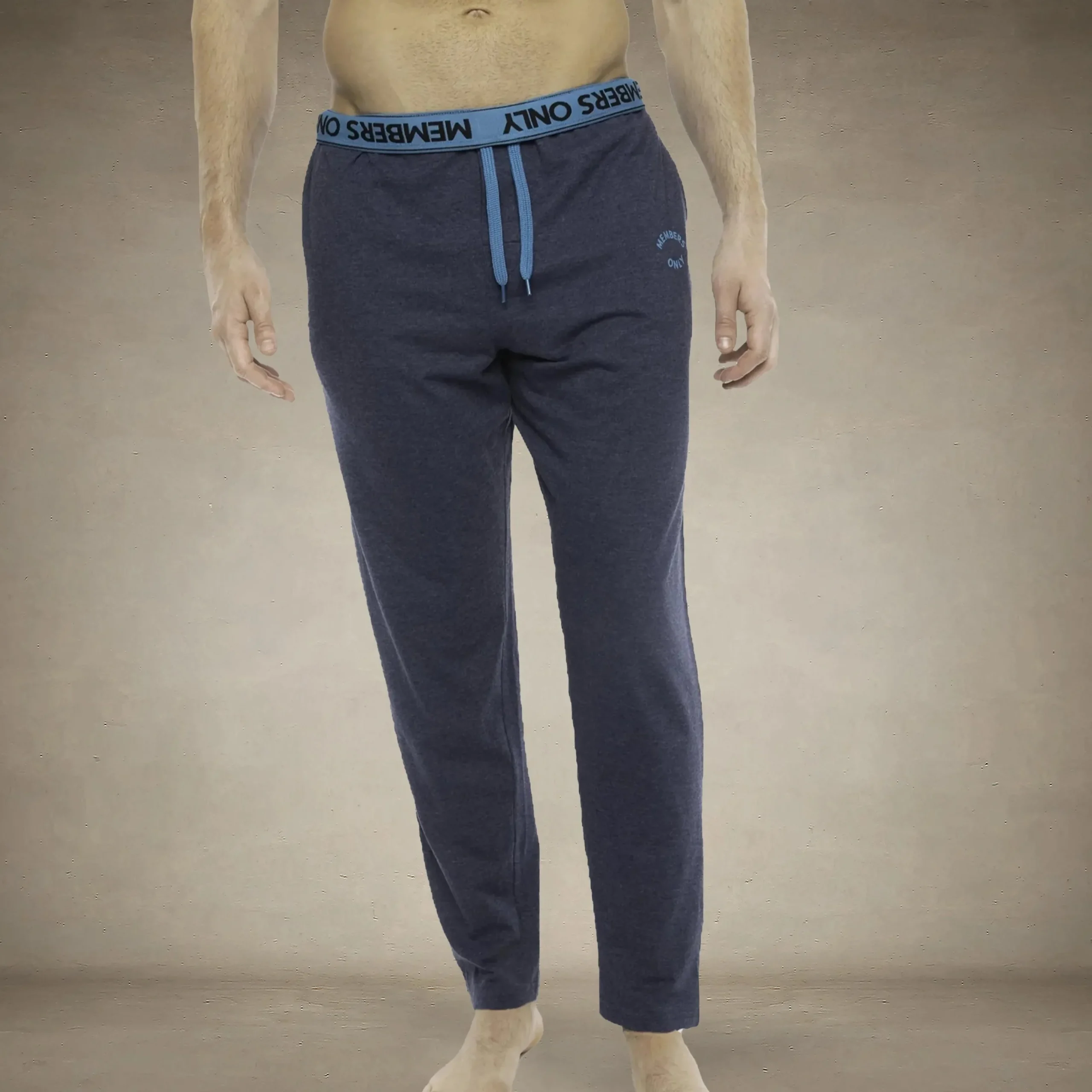 Online Members Only Men's Heather Contrast Elastic Sleep Pants - - FINAL SALE Blue Turq