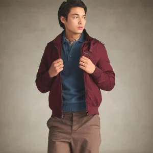 Hot Members Only Men's Iconic Racer Quilted Lining Jacket Burgundy