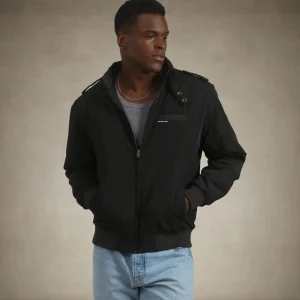 Discount Members Only Men's Iconic Racer Quilted Lining Jacket Black