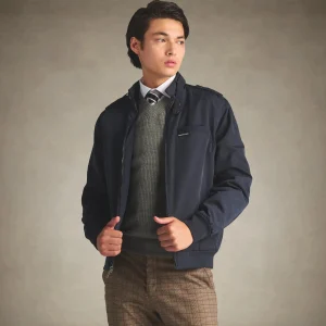 Discount Members Only Men's Iconic Racer Quilted Lining Jacket Navy