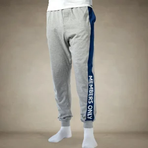 Discount Members Only Men's Logo Leg Jersey Sleep Jogger - - FINAL SALE GREY