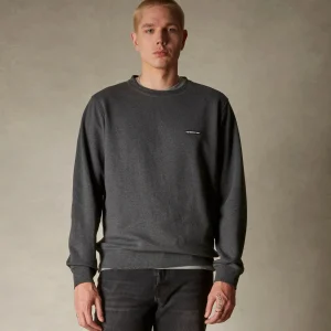 Clearance Members Only Men's Preston Crew Neck Sweatshirt Charcoal