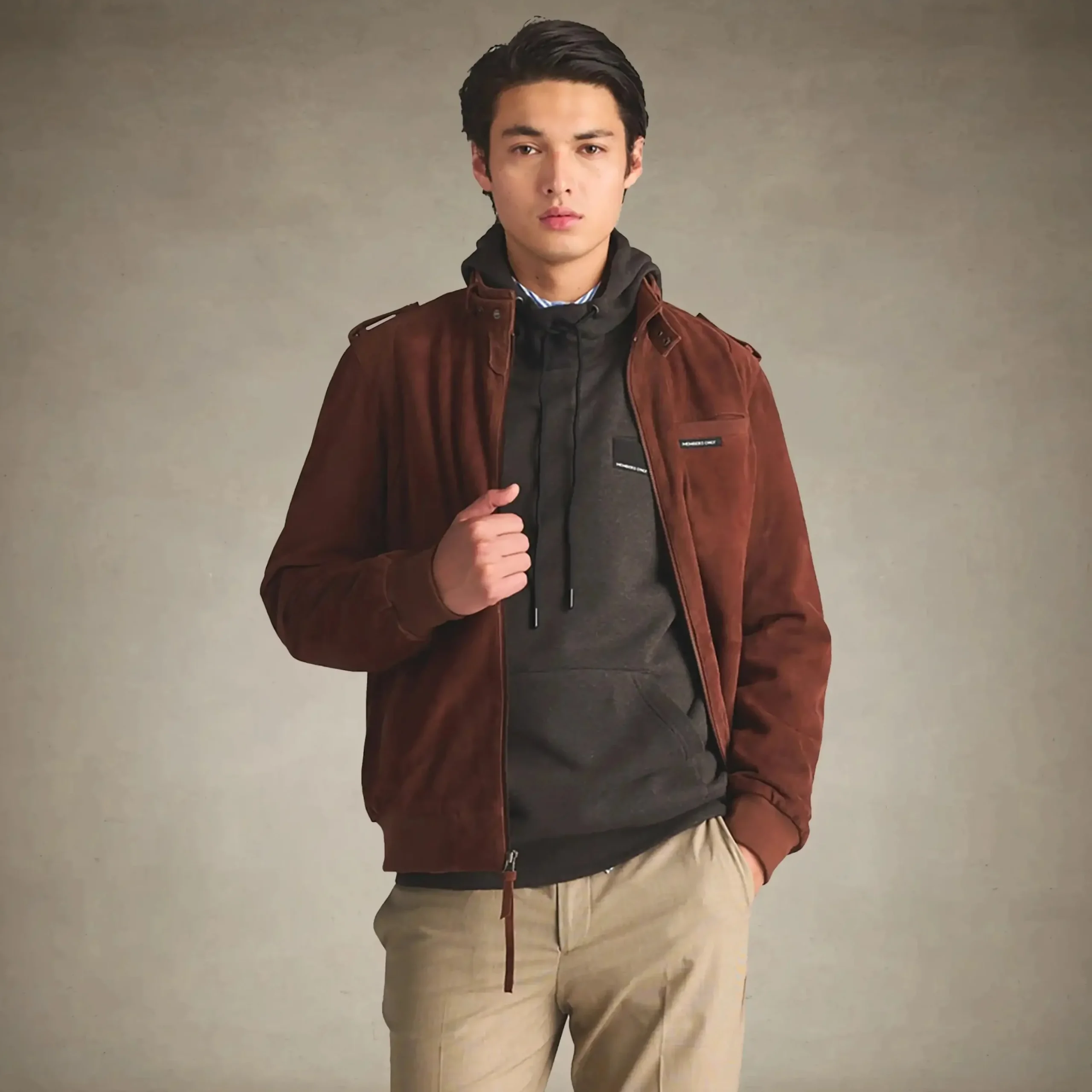 Hot Members Only Men's Soft Suede Iconic Jacket Whiskey