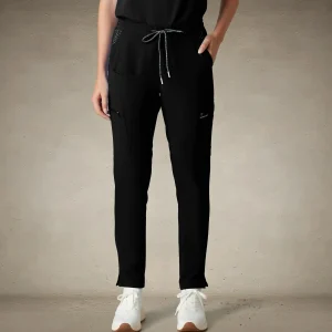 Online Members Only Reus Open Bottom Scrub Pants Black