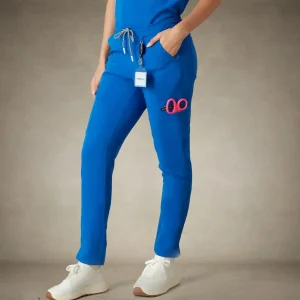 Outlet Members Only Reus Open Bottom Scrub Pants Royal Blue