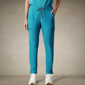 Hot Members Only Reus Open Bottom Scrub Pants Teal