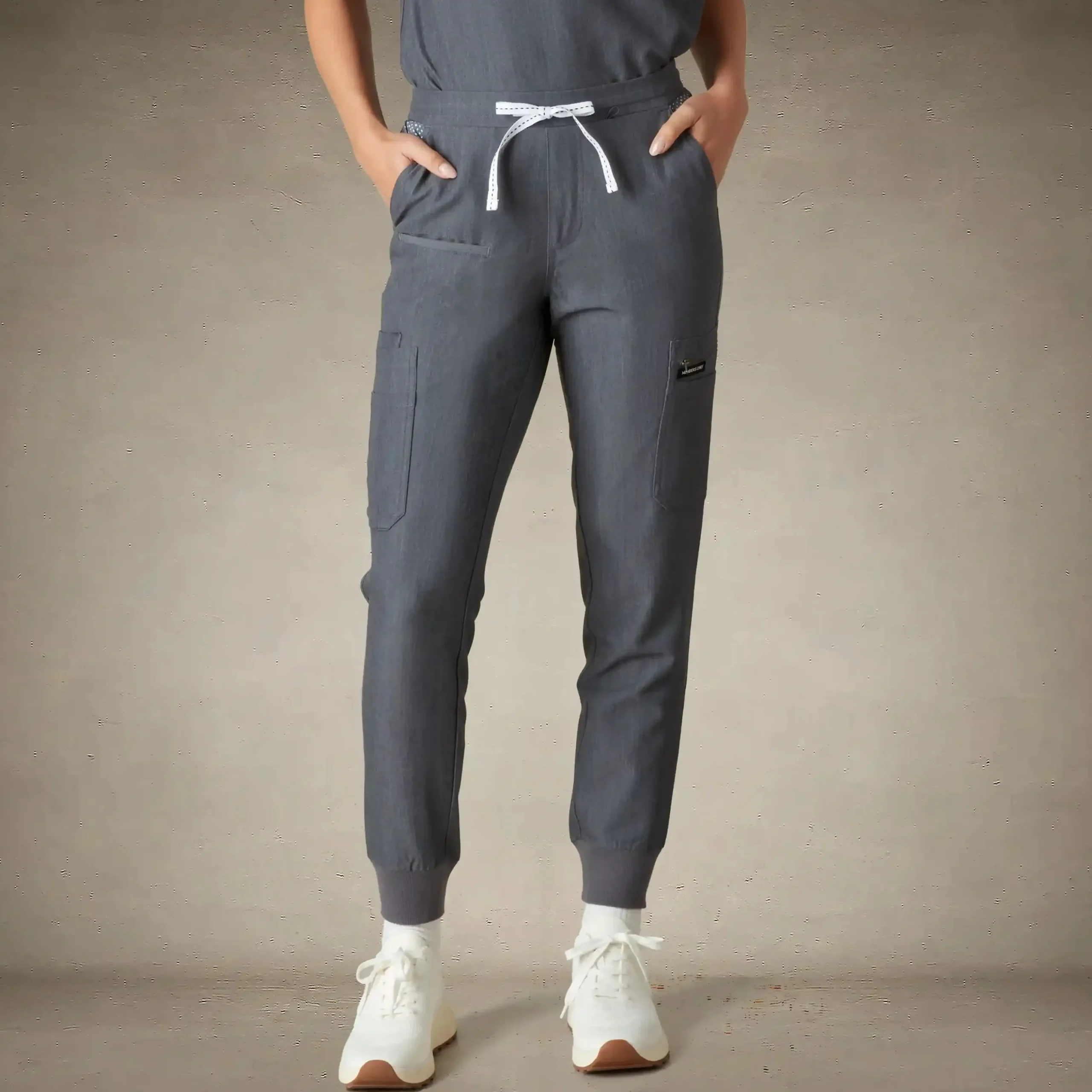Fashion Members Only Valencia Jogger Scrub Pants Graphite
