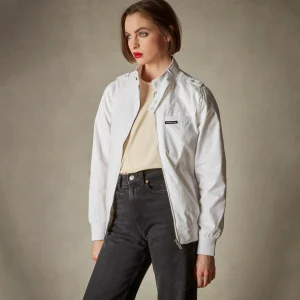Hot Members Only Women's Classic Iconic Racer Jacket (Slim Fit) White