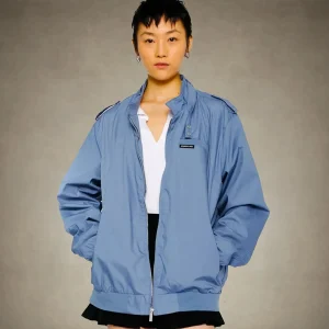 Online Members Only Women's Classic Iconic Racer Oversized Jacket Slate