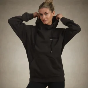 Hot Members Only Women's Jayden Colorblock Oversized Hooded Sweatshirt Charcoal