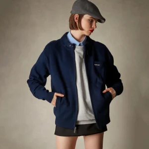 Clearance Members Only Women's Oversized Iconic Racer Sweater Navy